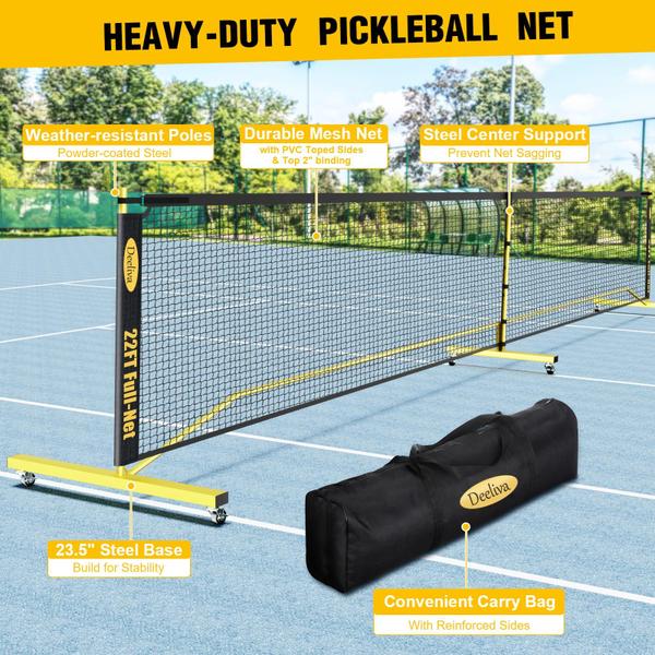 Imagem de Conjunto de pickleball Deeliva Pickleball Net 4 pás com linha de quadra