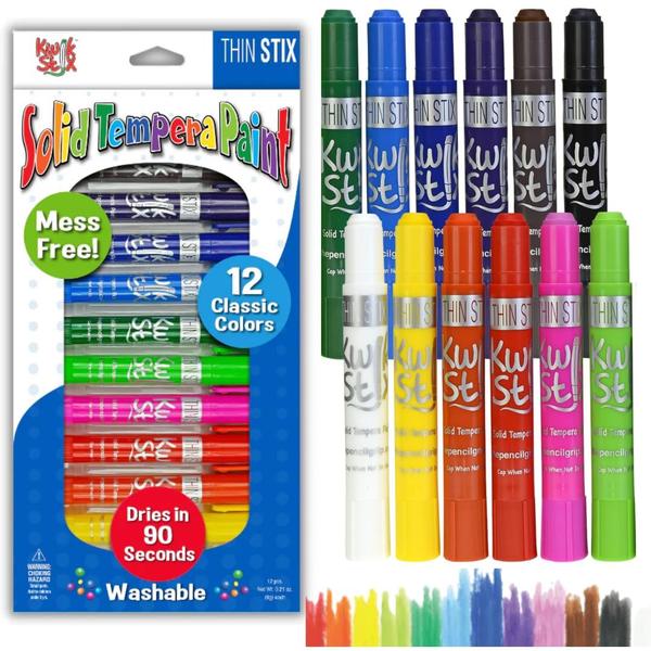 Imagem de Conjunto de pintura The Pencil Grip Kwik Stix Solid Tempera, pacote com 12