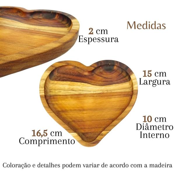 Imagem de Conjunto de pires de madeira xícara e colher para mesa posta