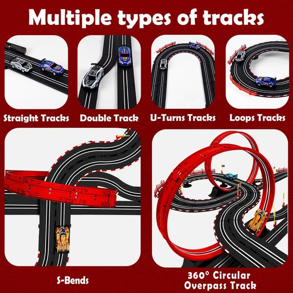 Imagem de Conjunto de pista de corrida de caça-níqueis elétricos HAYXUN 30 pés com 4 carros 1:43