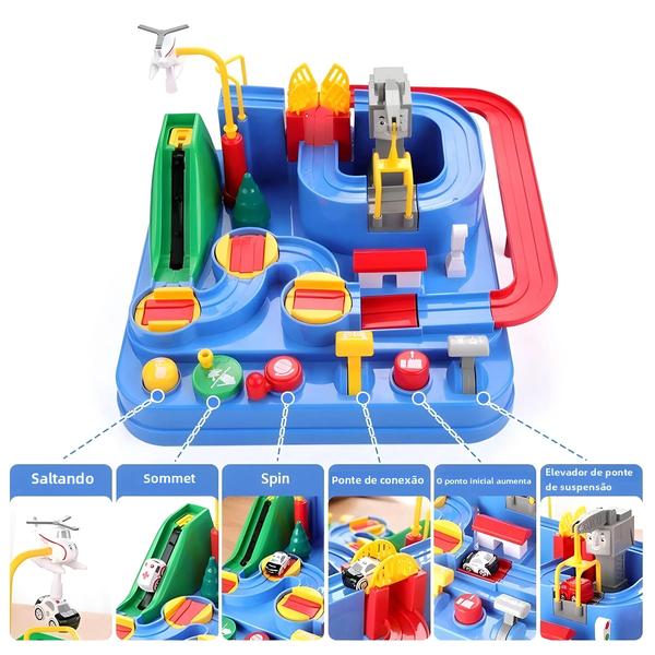 Imagem de Conjunto de Pista de Trem e Carros para Crianças - Jogo de Aventura