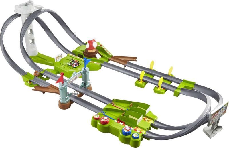 Imagem de Conjunto de pistas Hot Wheels Mario Kart Circuit com 2 veículos de brinquedo