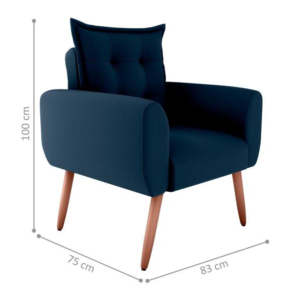 Imagem de Conjunto de Poltronas Decorativas Atlas Suede Azul