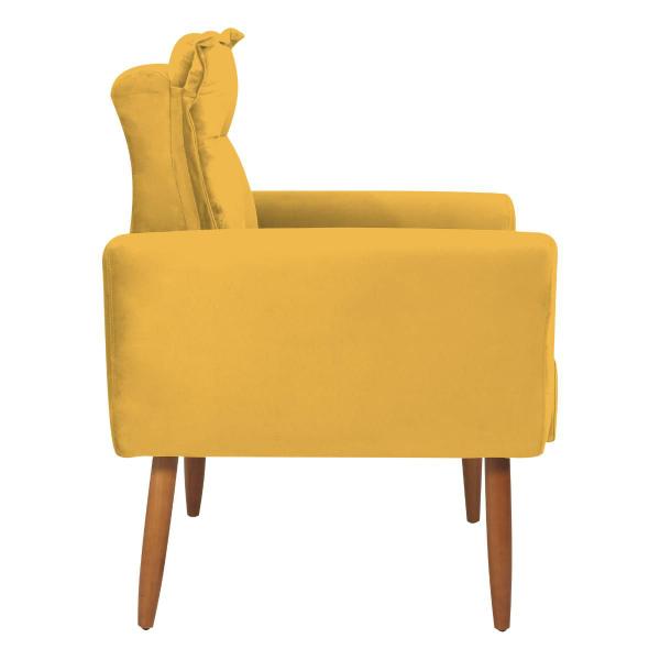 Imagem de Conjunto de Poltronas Decorativas Atlas Veludo Amarelo