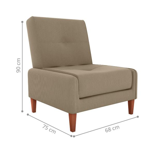 Imagem de Conjunto de Poltronas Decorativas Sitka Suede Bege