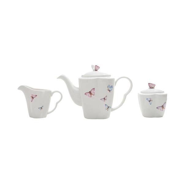 Imagem de Conjunto De Porcelana 3 Peças Para Café Borboleta Wolff