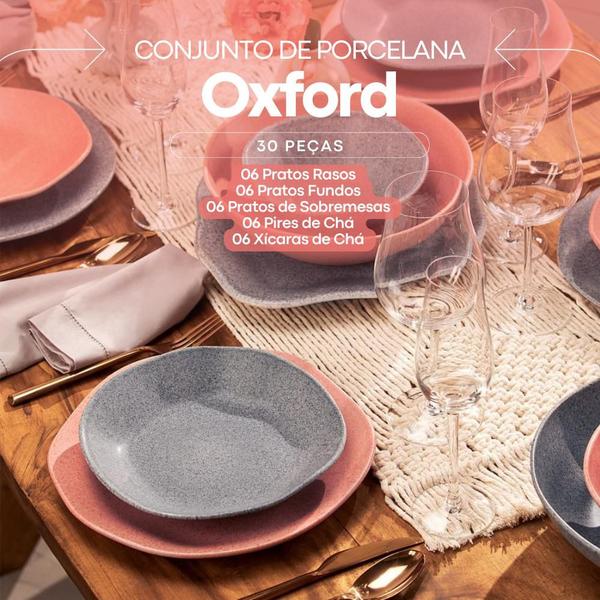 Imagem de Conjunto De Porcelana Aparelho De Jantar Oxford Ryo Pitaya 30 Peças Jogo Completo