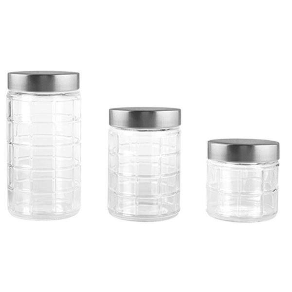 Conjunto De Porta Mantimentos Redondos Com Tampa 3 Peças - Dynasty Imagem de Conjunto De Porta Mantimentos Redondos Com Tampa 3 Peças