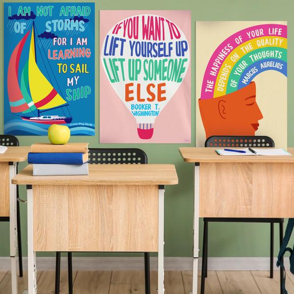 Imagem de Conjunto de pôsteres Sweetzer & Orange Growth Mindset 15x22" (6 unidades)