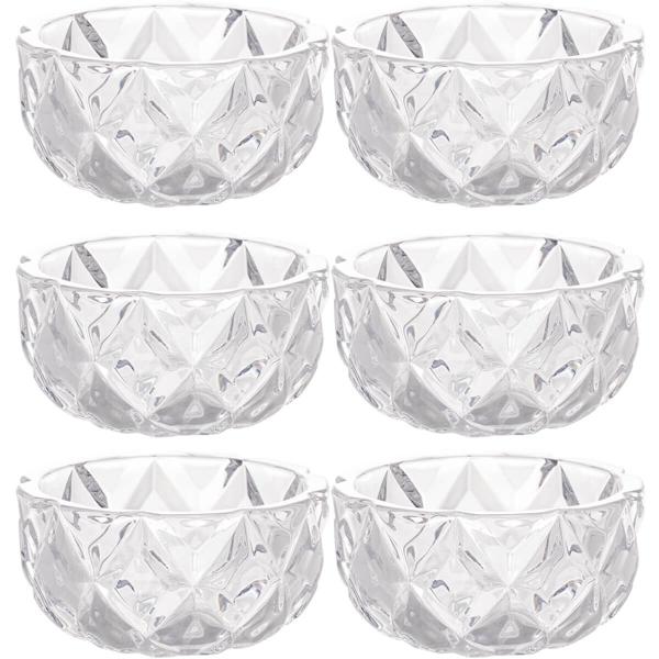 Imagem de Conjunto de Potes de Sobremesa 6pçs Lyor 270ml Bowls de Cristal de Chumbo Deli Diamond