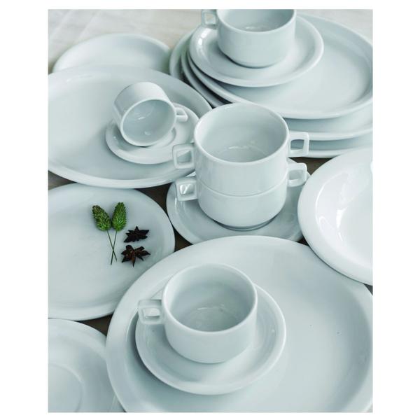 Imagem de Conjunto de Prato Raso 26cm 30 Peças Protel Porcelana Branca Schmidt