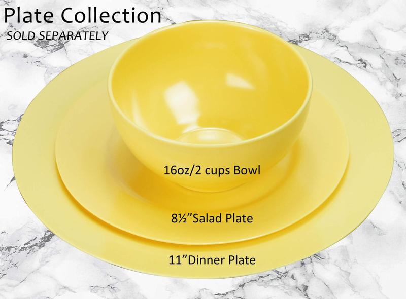 Imagem de Conjunto de pratos de jantar Reston Lloyd Calypso Basics Melamine Lemon