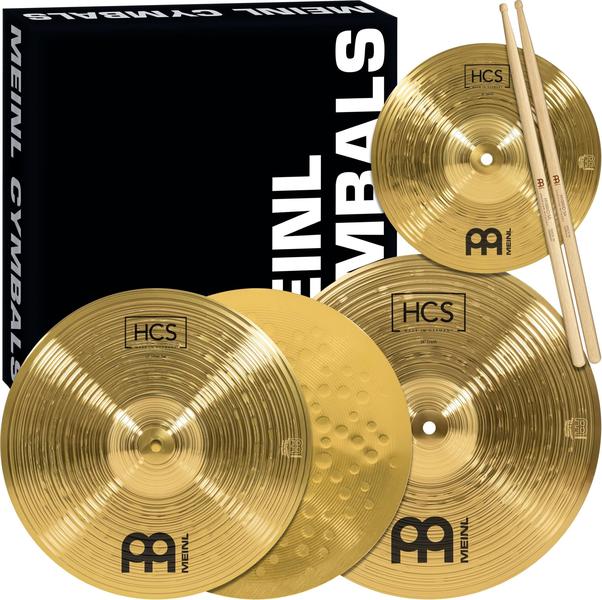 Imagem de Conjunto de pratos Meinl Cymbals HCS para bateria com Hihats, Crash, Splash