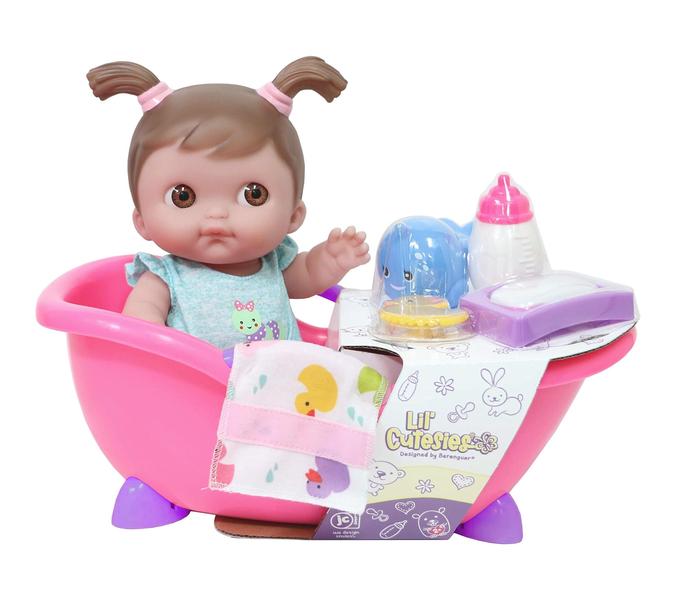 Imagem de Conjunto de presente Baby Doll JC Toys Lil Cutesies 9 Bath Time para mais de 2 anos