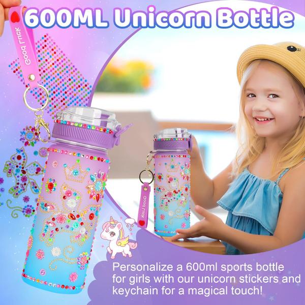 Imagem de Conjunto de presente Jenria Unicorn para meninas de 3 a 12 anos com bolsa de pelúcia