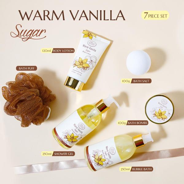 Imagem de Conjunto de presentes com cesta de spa para banho e chuveiro ArioseMonde Warm Vanilla