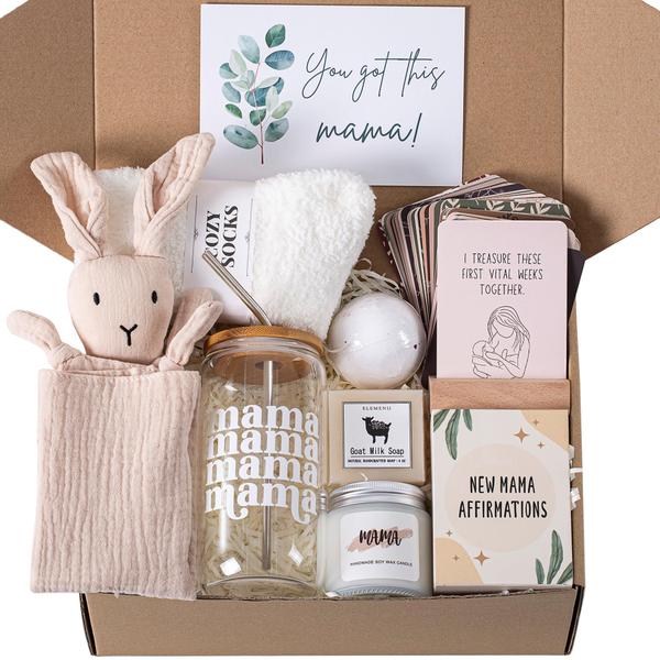 Imagem de Conjunto de presentes ELEMENU New Mom After Birth com 7 peças e 55 cartões