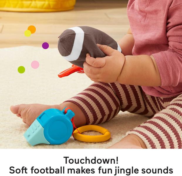 Imagem de Conjunto de presentes Fisher-Price Tiny Touchdowns com 3 brinquedos temáticos de futebol