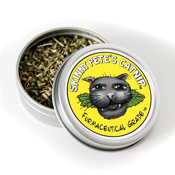 Imagem de Conjunto de presentes gourmet Catnip Skinny Pete's para gatos, 3 latas e bolsa