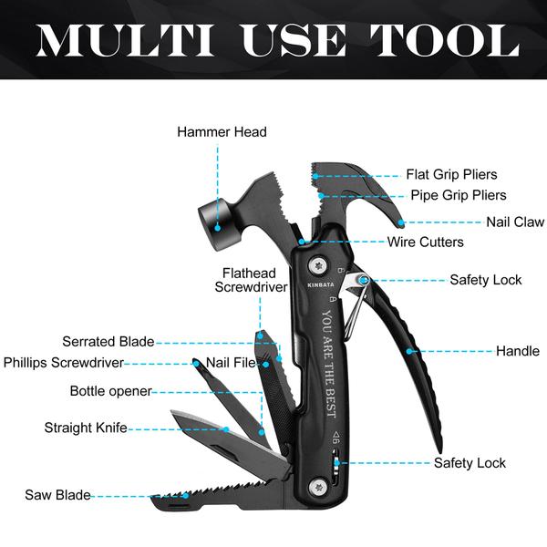 Imagem de Conjunto de presentes KINBATA Tumbler Hammer Multitool para homens