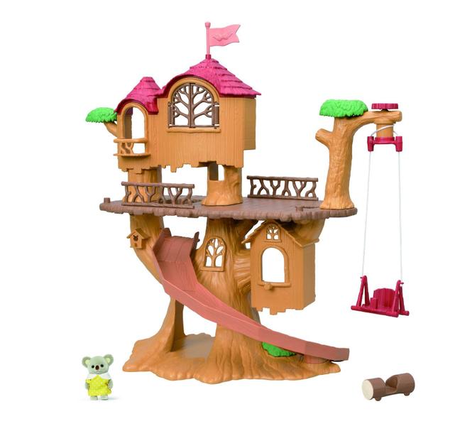 Imagem de Conjunto de presentes Toy Calico Critters Adventure Treehouse com boneca