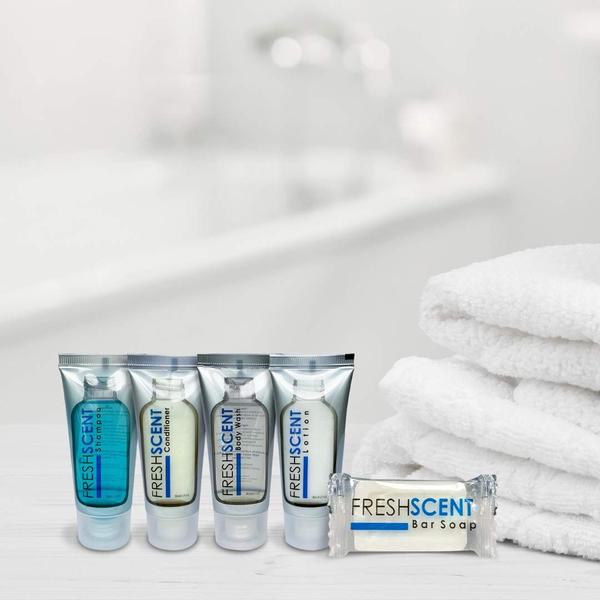 Imagem de Conjunto de produtos de higiene pessoal Freshscent Hotel Collection 250 peças