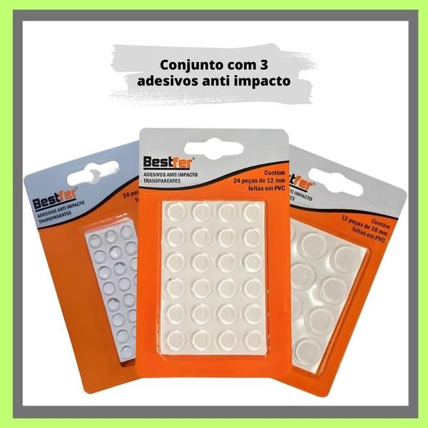 Imagem de Conjunto De Protetor Adesivo Anti Impacto Transparente 60pcs