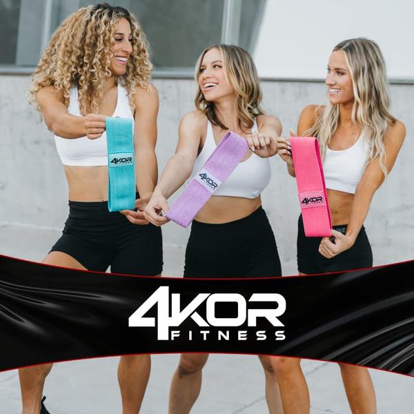 Imagem de Conjunto de pulseiras Resistance Loop Circle 4KOR Glute Grippy Pink/Aqua/Lavanda