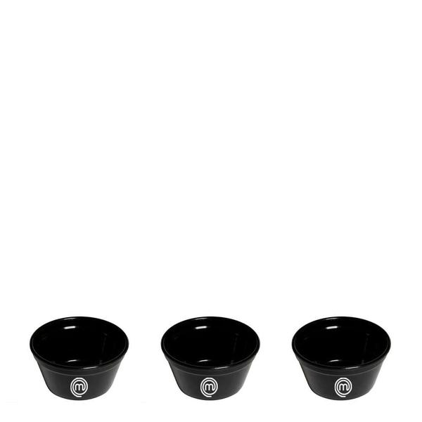 Imagem de Conjunto de Ramequim Cheff 150ml 3 Peças Preto MasterChef VEM