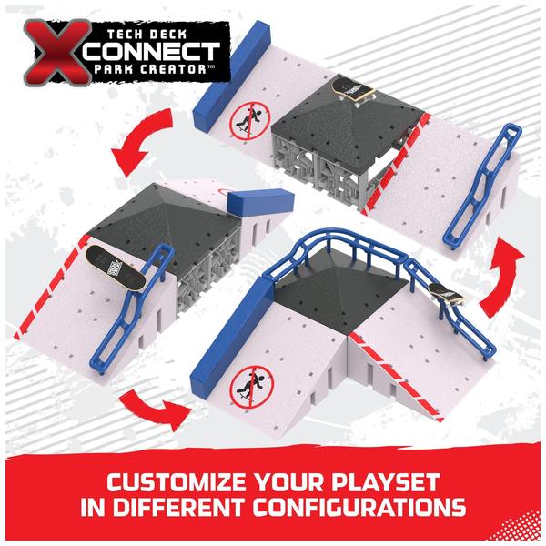 Imagem de Conjunto de rampas Tech Deck Pyramid Point X-Connect com escala