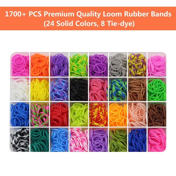 Imagem de Conjunto de recarga de pulseira Loom WIVOWI LOOM 1900+ Bands 32 cores