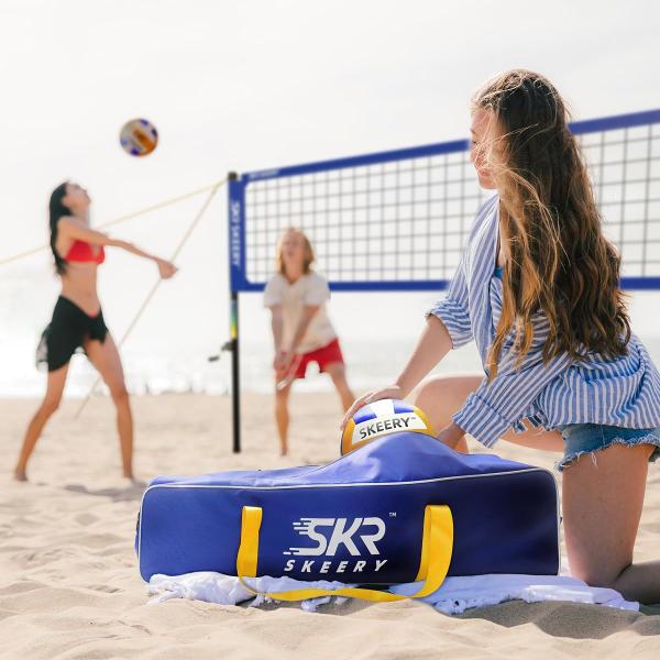 Imagem de Conjunto de redes de voleibol SKEERY Outdoor Heavy Duty Ajustáveis