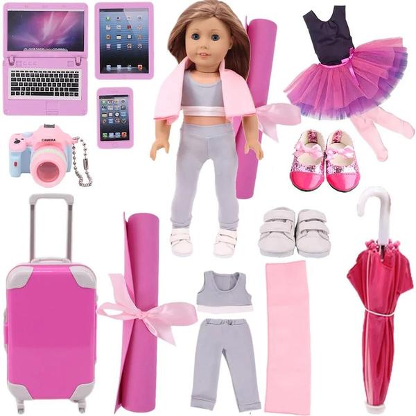 Imagem de Conjunto de Roupa de Ballet para Boneca de 18 Polegadas (43cm) - Yoga e Pijamas