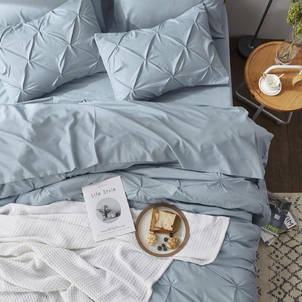 Imagem de Conjunto de roupa de cama Bedsure Blue Edredom completo com 7 peças