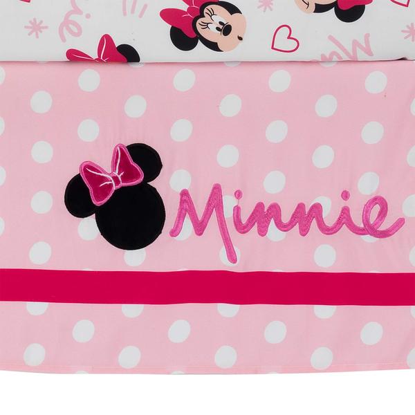 Imagem de Conjunto de roupa de cama de berço Lambs & Ivy Disney Baby Minnie Mouse Love