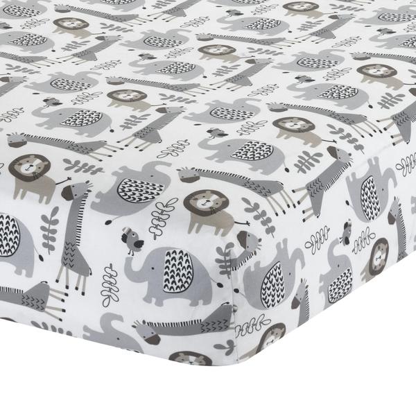 Imagem de Conjunto de roupa de cama de berço Lambs & Ivy Urban Jungle, 4 peças, cinza