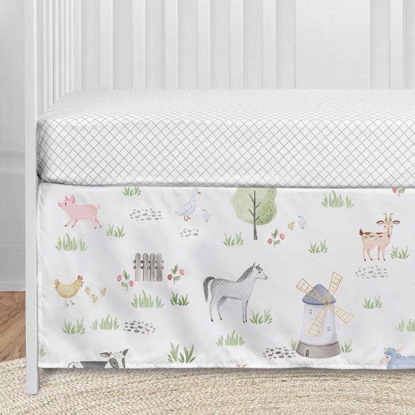 Imagem de Conjunto de roupa de cama de berço Sweet Jojo Designs Farm Animals 11 peças