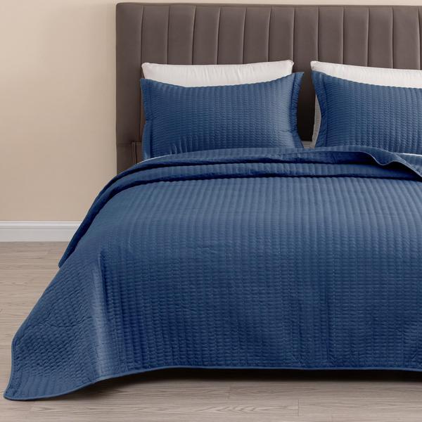 Imagem de Conjunto de roupa de cama de edredão Great Bay Home Alicia Twin/Twin XL Navy