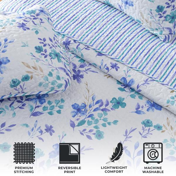 Imagem de Conjunto de roupa de cama great bay HOME April Morning, 3 peças, edredão Full/Queen