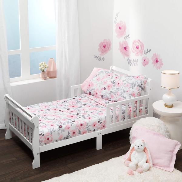 Imagem de Conjunto de roupa de cama infantil Bedtime Originals Blossom Pink Floral