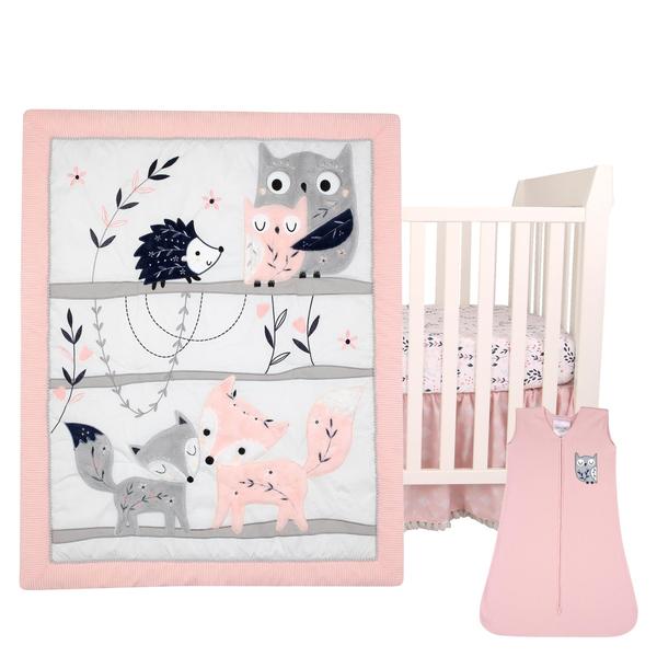 Imagem de Conjunto de roupa de cama para berçário e bebê Lambs & Ivy Forever Friends