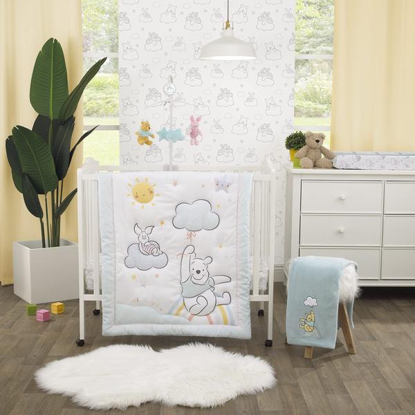 Imagem de Conjunto de roupa de cama para berçário Mini Berçário Disney Winnie The Pooh