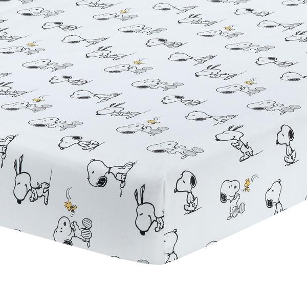 Imagem de Conjunto de roupa de cama para berço Lambs & Ivy Classic Snoopy de 3 peças