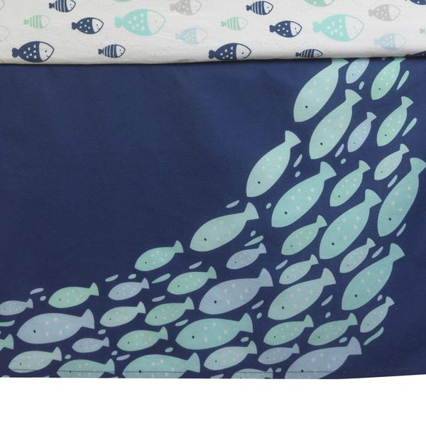 Imagem de Conjunto de roupa de cama para berço Lambs & Ivy Oceania, 6 peças Blue Ocean