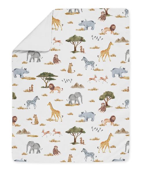 Imagem de Conjunto de roupa de cama Sweet Jojo Designs Jungle Animals Toddler 5 unidades