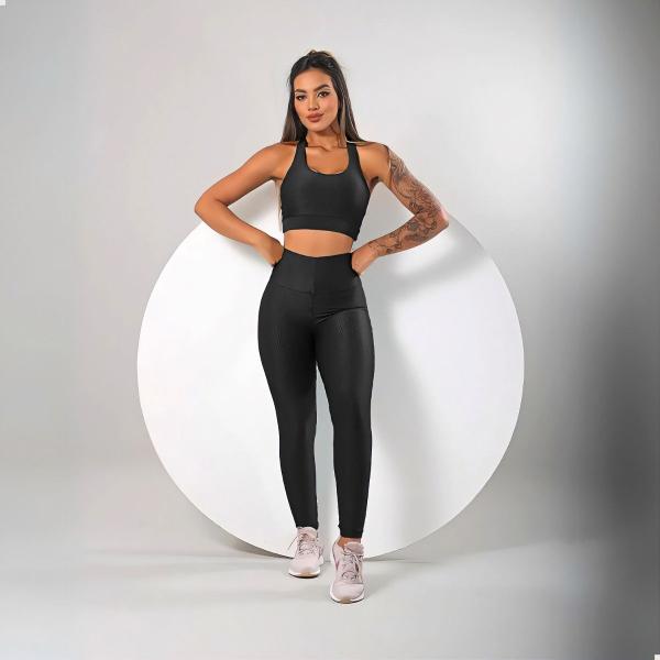 Imagem de Conjunto de Roupa Fitness Para Academia Ginastica Musculaçao