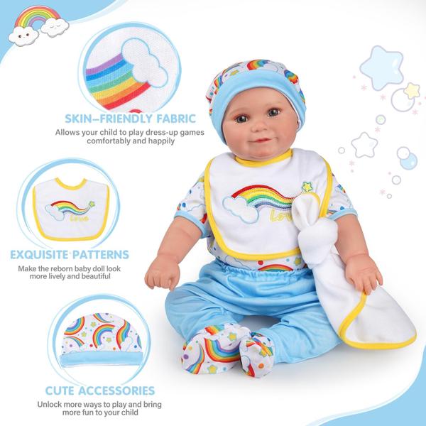 Imagem de Conjunto de roupas e acessórios Reborn Baby Doll BABESIDE