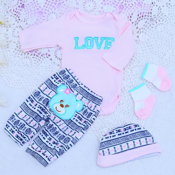 Imagem de Conjunto de roupas para bonecas Reborn Baby Bear de 17-22 polegadas MAIHAO Cute Bear