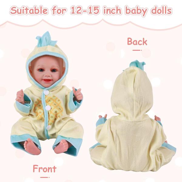 Imagem de Conjunto de roupas Reborn Baby Doll BABESIDE Fruit Pattern 25-30 cm