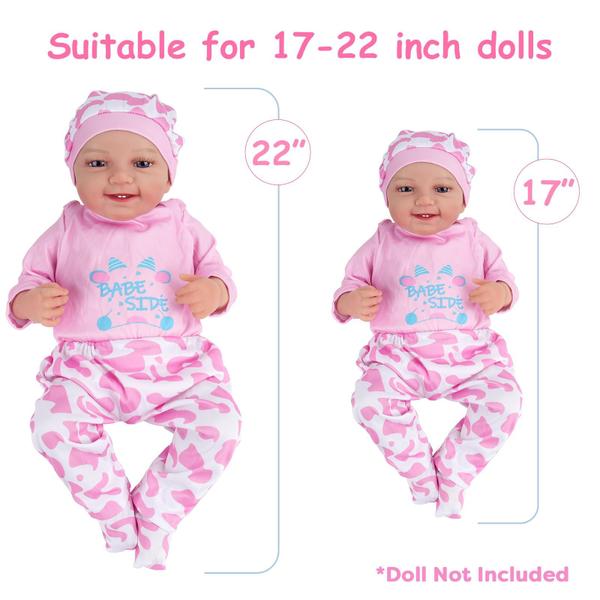 Imagem de Conjunto de roupas Reborn Baby Doll BABESIDE para bonecas de 43 a 56 cm